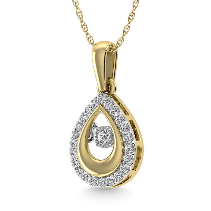 Diamond 1/6 Ct.Tw. Fashion Pendant in 10K Yellow Gold