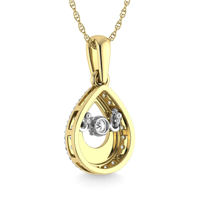 Diamond 1/6 Ct.Tw. Fashion Pendant in 10K Yellow Gold