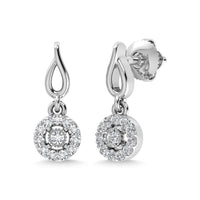 Thumbnail for Diamond 1/10 Ct.Tw. Fashion Earrings in 10K White Gold