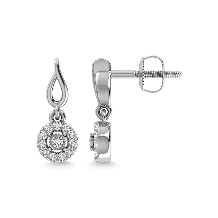 Diamond 1/10 Ct.Tw. Fashion Earrings in 10K White Gold