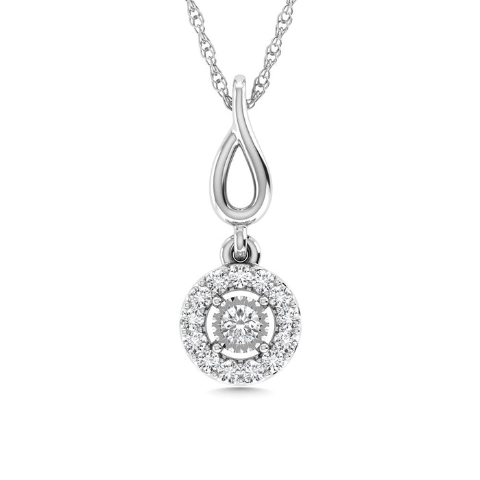 Diamond 1/10 Ct.Tw. Fashion Pendant in 10K White Gold