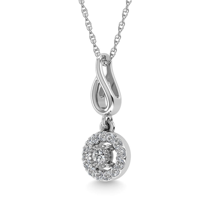 Diamond 1/10 Ct.Tw. Fashion Pendant in 10K White Gold