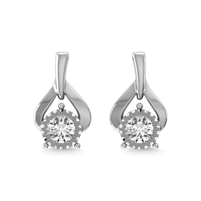 Diamond 1/6 Ct.Tw. Fashion Earrings in 10K White Gold