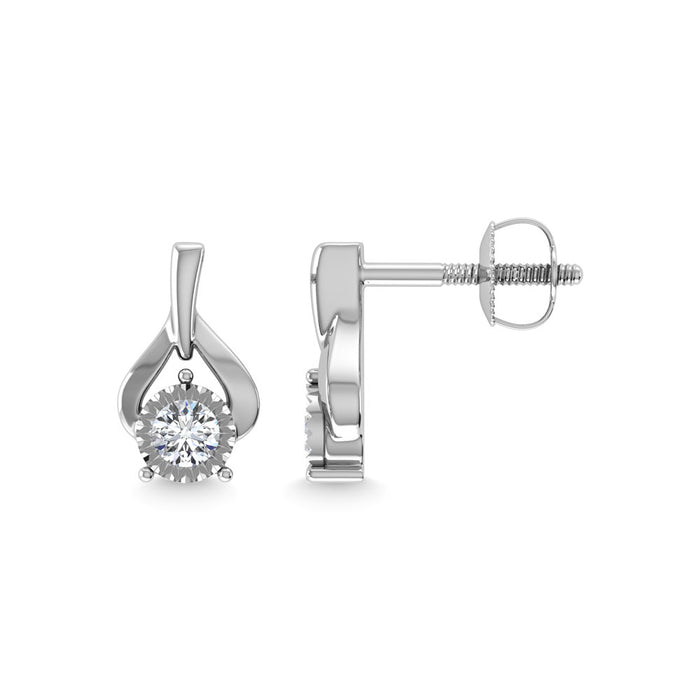 Diamond 1/6 Ct.Tw. Fashion Earrings in 10K White Gold