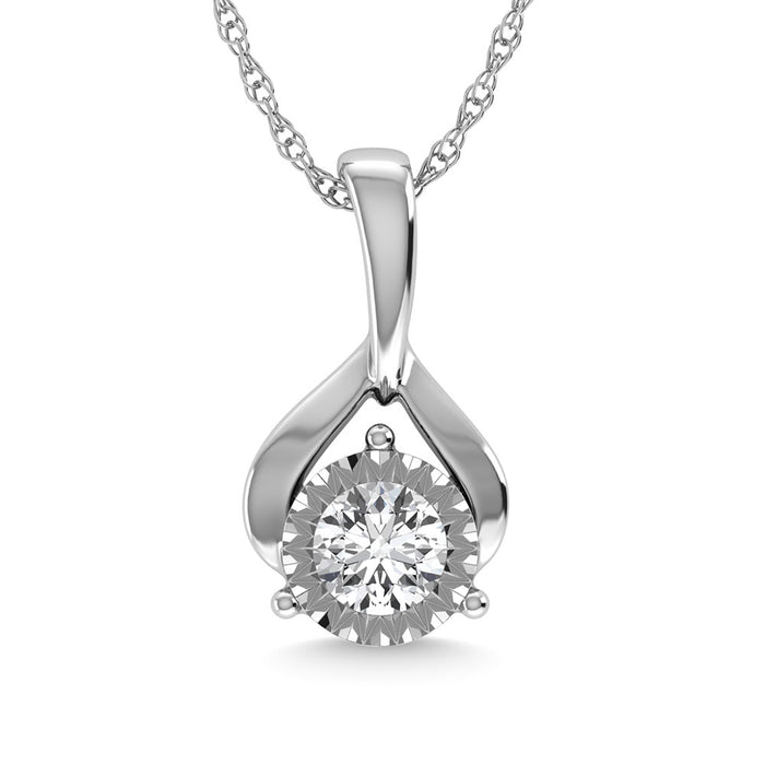 Diamond 1/10 Ct.Tw. Fashion Pendant in 10K White Gold