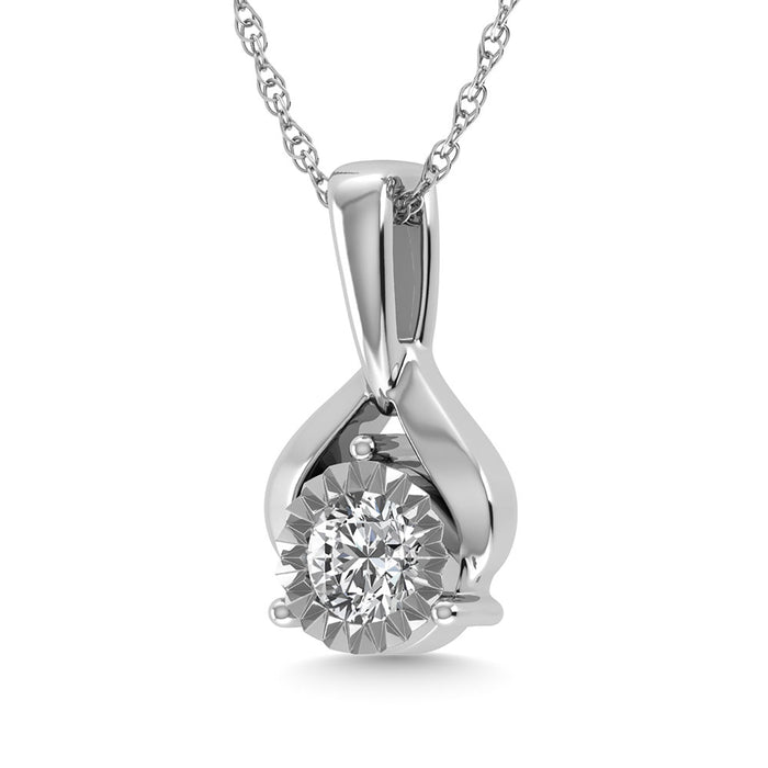 Diamond 1/10 Ct.Tw. Fashion Pendant in 10K White Gold