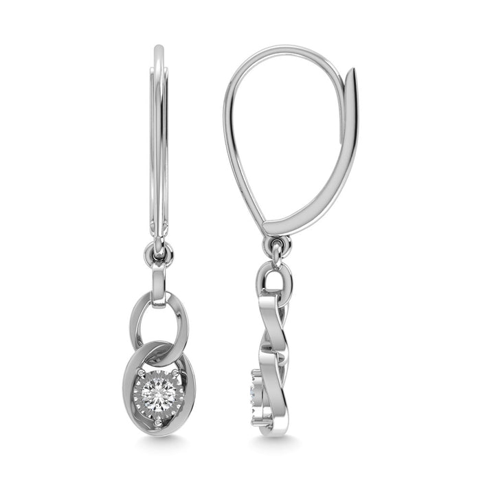 Diamond 1/6 Ct.Tw. Danglers Earrings in 10K White Gold