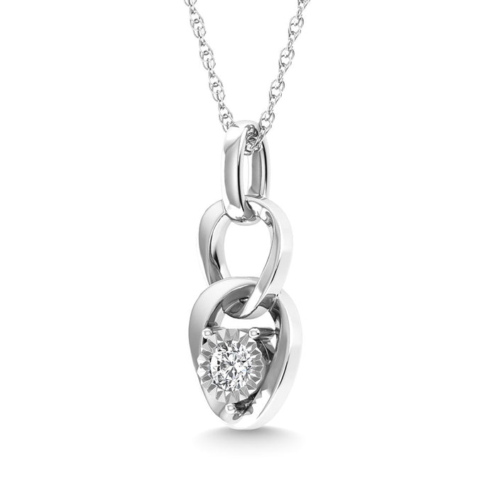 Diamond 1/10 Ct.Tw. Fashion Pendant in 10K White Gold