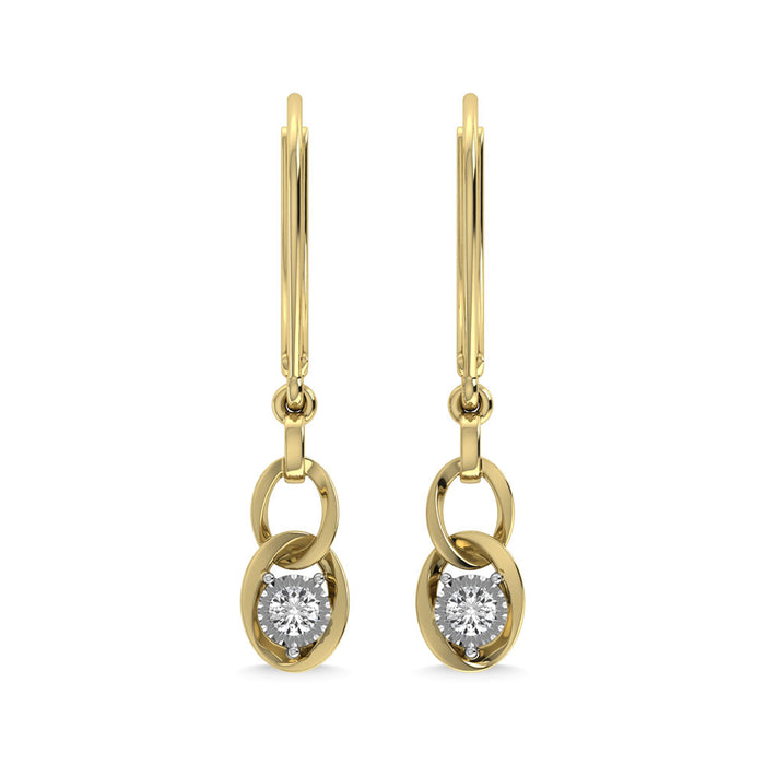 Diamond 1/6 Ct.Tw. Danglers Earrings in 10K Yellow Gold