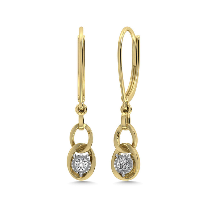 Diamond 1/6 Ct.Tw. Danglers Earrings in 10K Yellow Gold