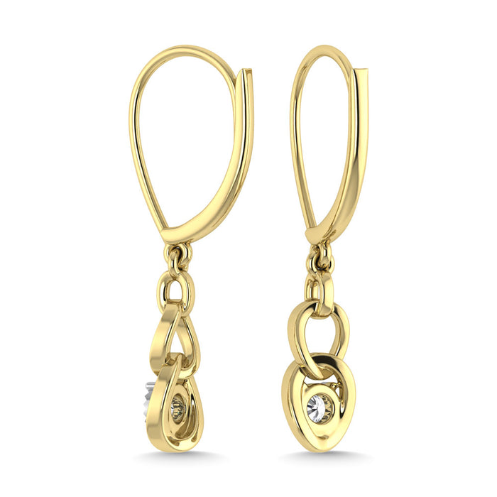 Diamond 1/6 Ct.Tw. Danglers Earrings in 10K Yellow Gold