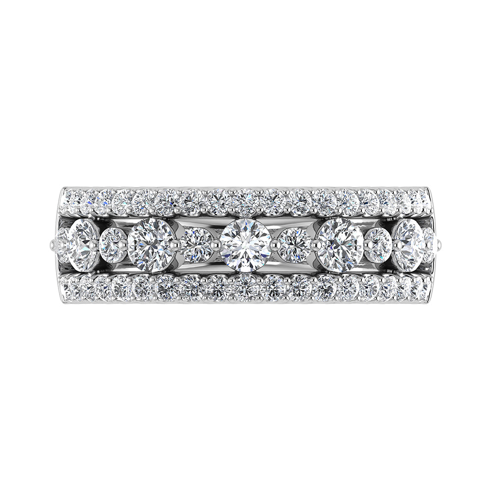 14K White Gold 1 Ct Ct.Tw. Diamond Fashion Band