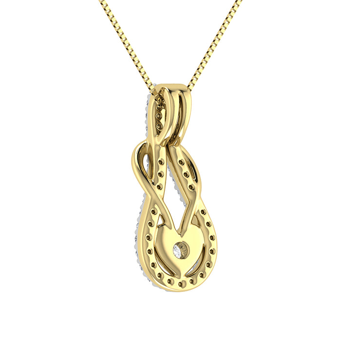 10K Yellow Gold 1/4 Ct.Tw. Diamond Shimmering Pendant