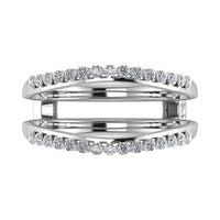 Thumbnail for 14K White Gold 1/2 Ct.Tw. Diamond Chevron Guard Ring