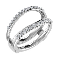 Thumbnail for 14K White Gold 1/2 Ct.Tw. Diamond Chevron Guard Ring