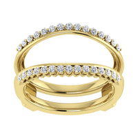 Thumbnail for 10K Yellow Gold 1/4 Ct.Tw. Diamond Chevron Guard Ring