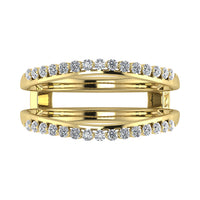 Thumbnail for 14K Yellow Gold 1/2 Ct.Tw. Diamond Chevron Guard Ring