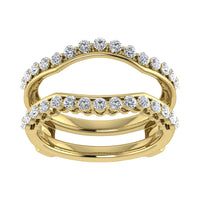 Thumbnail for 14K Yellow Gold 1/2 Ct.Tw. Diamond Chevron Guard Ring