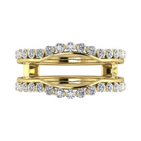 Thumbnail for 14K Yellow Gold 1/2 Ct.Tw. Diamond Chevron Guard Ring