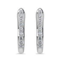 Thumbnail for Diamond 1/4 Ct.Tw. Hoop Earrings in 14K White Gold