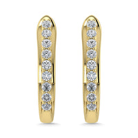 Thumbnail for Diamond 1/4 Ct.Tw. Hoop Earrings in 14K Yellow Gold