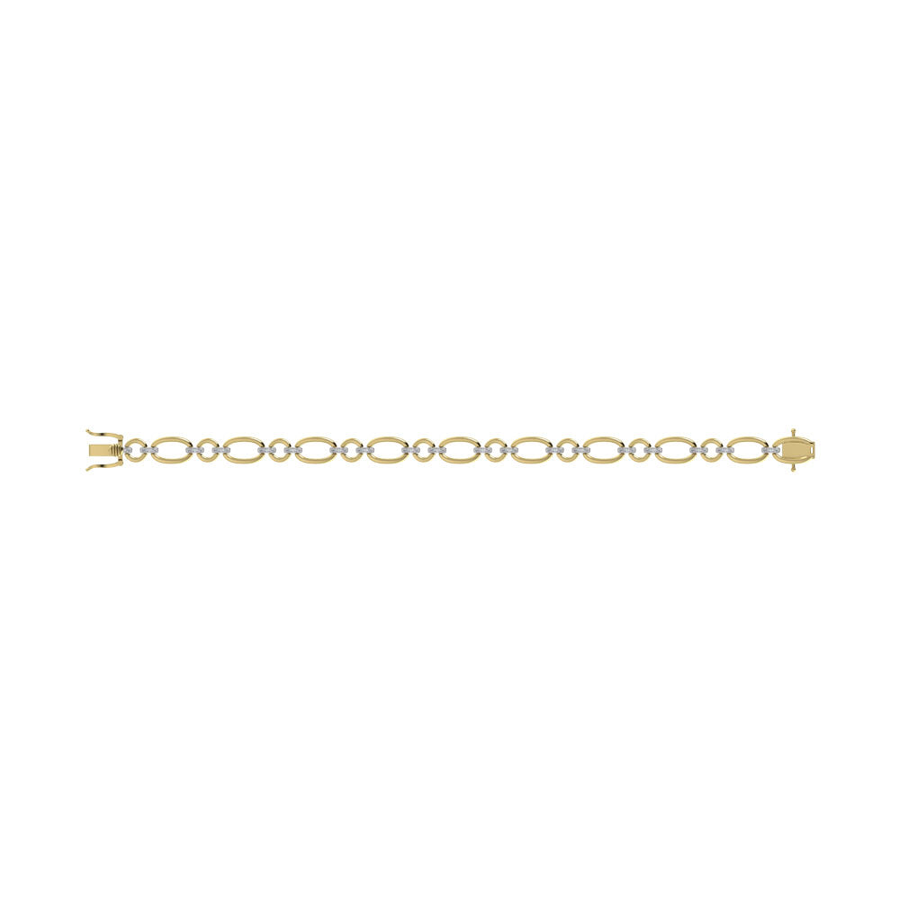 Diamond 5/8 Ct.Tw. Cuban Fashion Bracelets in 14K Yellow Gold