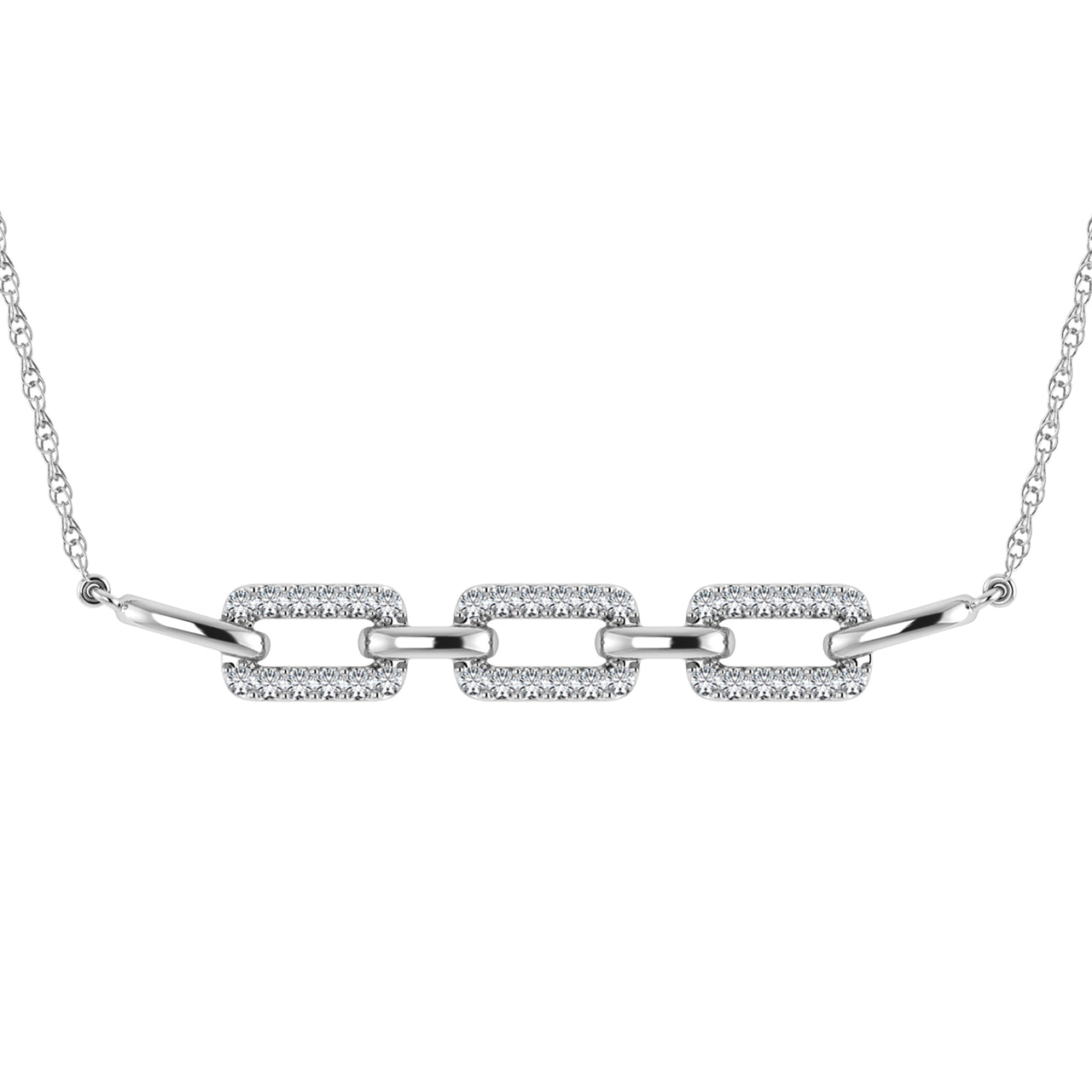 Diamond 1/5 Ct.Tw. Fashion Necklace in 10K White Gold