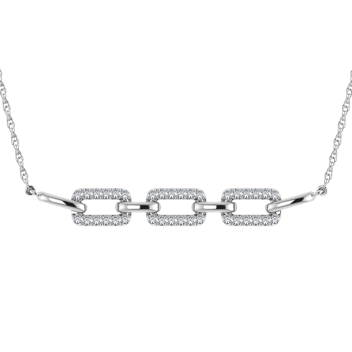 Diamond 1/5 Ct.Tw. Fashion Necklace in 10K White Gold