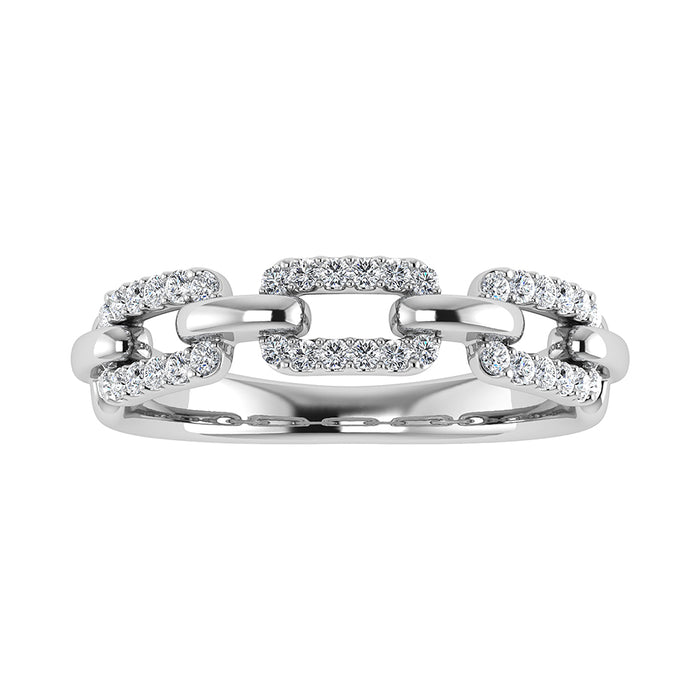 10K White Gold 1/4 Ct.Tw. Diamond Fashion Ring