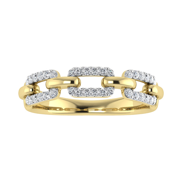 10K Yellow Gold 1/4 Ct.Tw. Diamond Fashion Ring