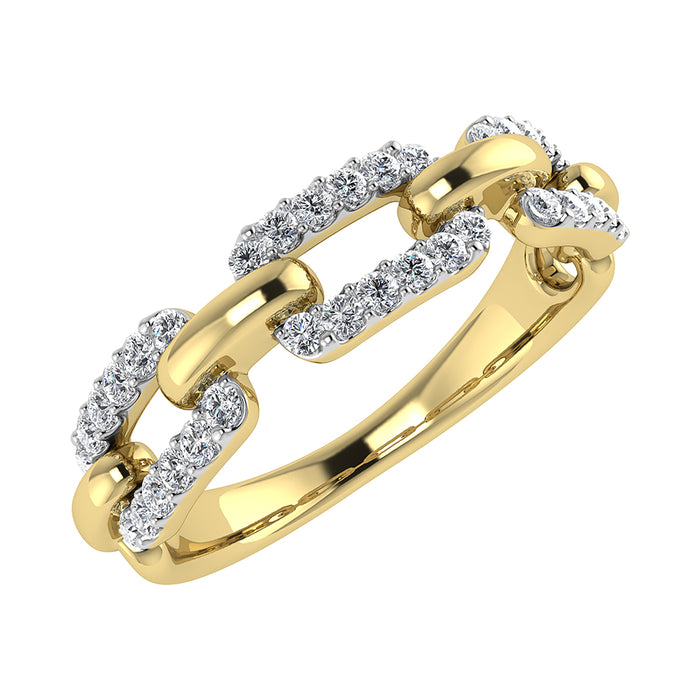 10K Yellow Gold 1/4 Ct.Tw. Diamond Fashion Ring