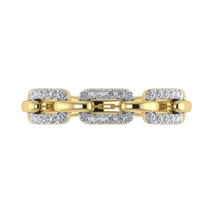 10K Yellow Gold 1/4 Ct.Tw. Diamond Fashion Ring