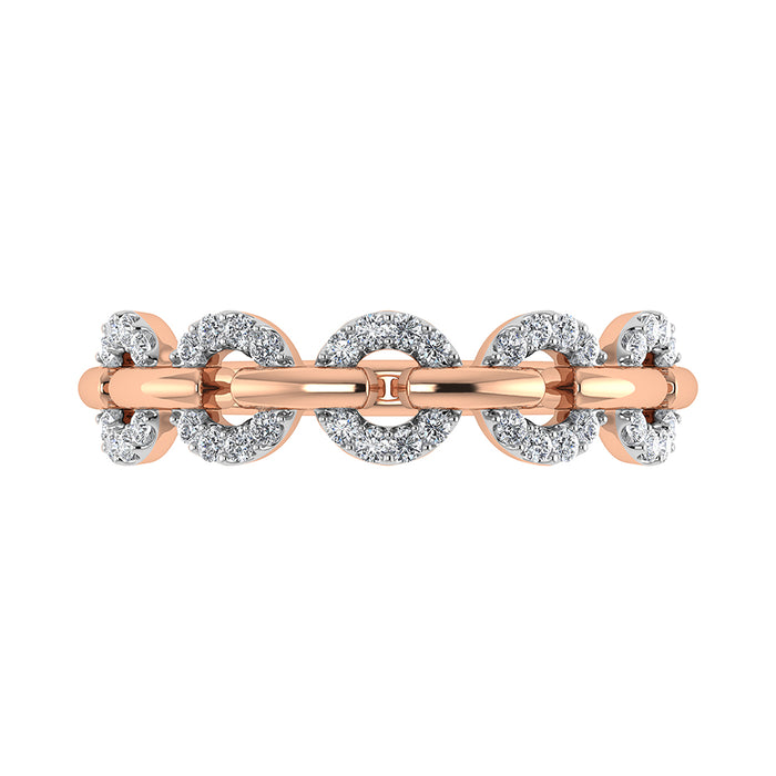 10K Rose Gold 1/6 Ct.Tw. Diamond Fashion Ring