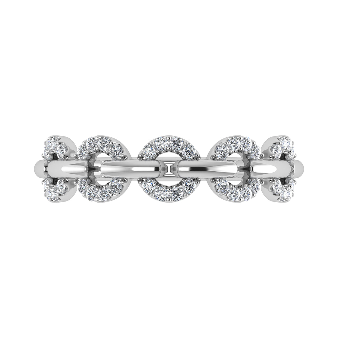 10K White Gold 1/6 Ct.Tw. Diamond Fashion Ring