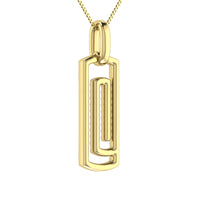 Thumbnail for Diamond 1/6 Ct.Tw. Paper Clip Pendant in 10K Yellow Gold