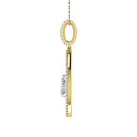 Thumbnail for 14K Yellow Gold 1 Ct.Tw. Round Diamond Pear Shape Pendant