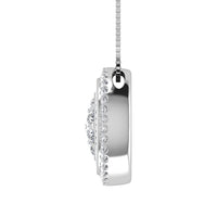 Thumbnail for 14K White Gold 3/4.Tw. Round and Tapper Diamond Invisible Pendant