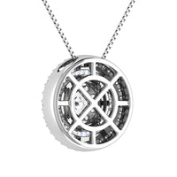 Thumbnail for 14K White Gold 3/4.Tw. Round and Tapper Diamond Invisible Pendant