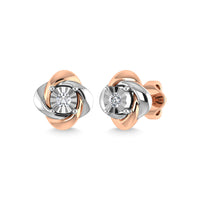 Thumbnail for Diamond 1/6 Ct.Tw. Stud Earrings in 10K Two Tone