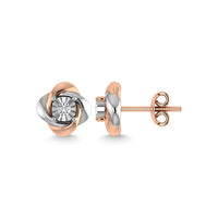 Thumbnail for Diamond 1/6 Ct.Tw. Stud Earrings in 10K Two Tone