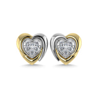 Thumbnail for Diamond 1/5 Ct.Tw. Stud Earrings in 10K Two Tone