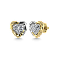 Thumbnail for Diamond 1/5 Ct.Tw. Stud Earrings in 10K Two Tone