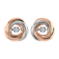 Thumbnail for Diamond 1/20 Ct.Tw. Fashion Earrings in 10K Two Tone Gold