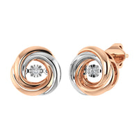 Thumbnail for Diamond 1/20 Ct.Tw. Fashion Earrings in 10K Two Tone Gold