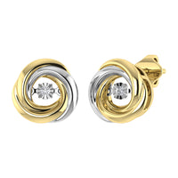Thumbnail for Diamond 1/20 Ct.Tw. Fashion Earrings in 10K Two Tone Gold