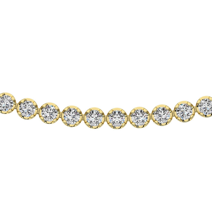 10K Yellow Gold 3 1/3 Ct.Tw. Diamond Fashion Necklace (13 inches + 3 inches extender chain)