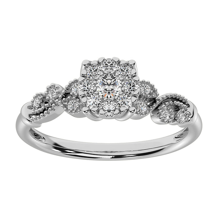 10K White Gold 1/3 Ct.Tw. Diamond Promise Ring