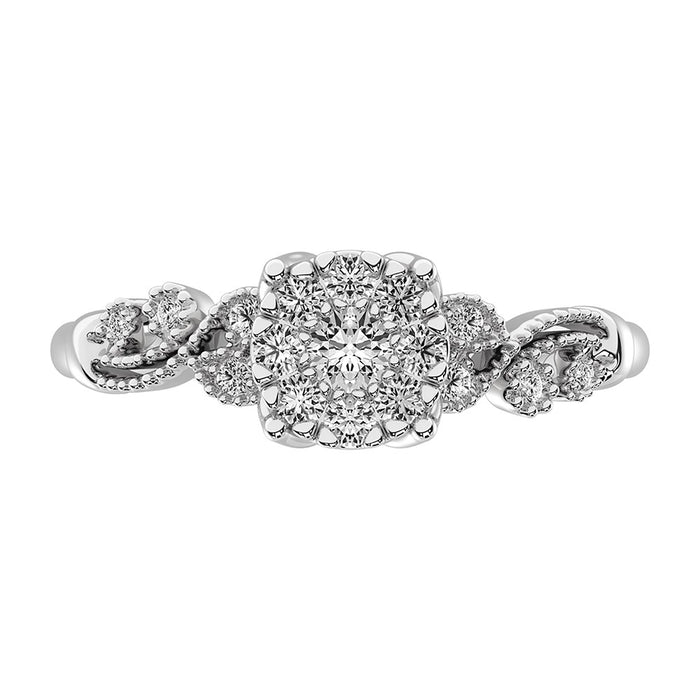 10K White Gold 1/3 Ct.Tw. Diamond Promise Ring