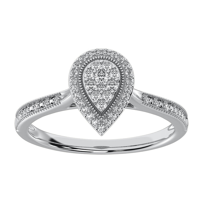 10K White Gold 1/5 Ct.Tw. Diamond Promise Ring