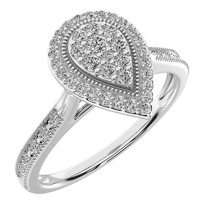 10K White Gold 1/5 Ct.Tw. Diamond Promise Ring